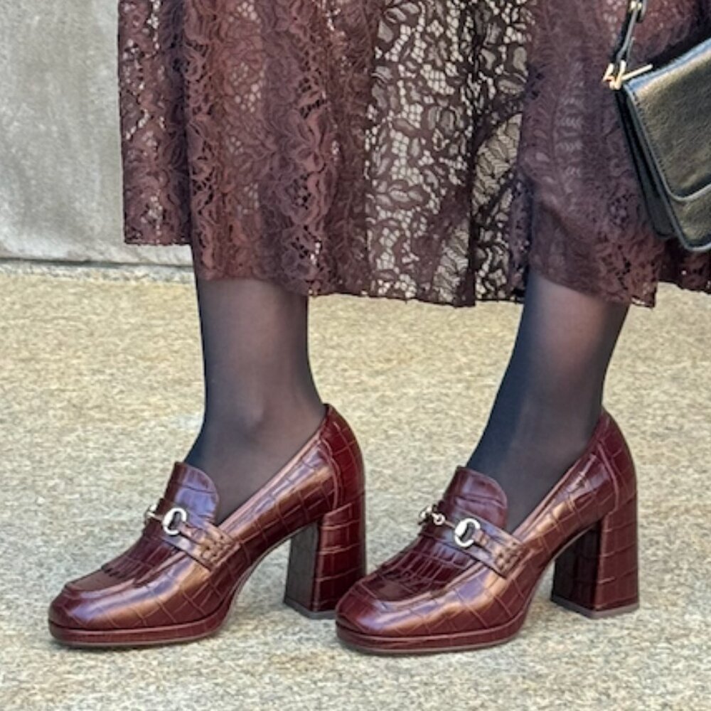 Julianne Loafers  Brown croco - Sezane